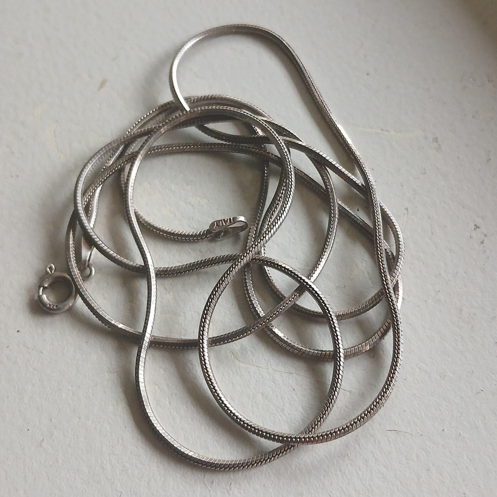 Italian Sterling 30" Chain BEAUTIFUL! 10 Grams! Perfect Condition W/Patina